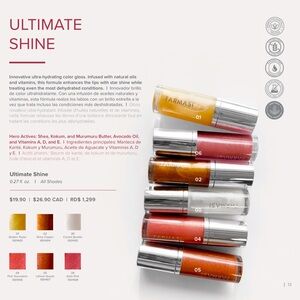 Ultimate Shine Lip Gloss with Shea Kokum,Murumuru Butter, Avocado Oil + Vitamin